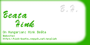 beata hink business card